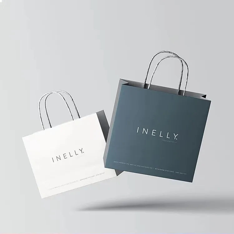 High Quality Elfbar Food Packing Boutique Kraft Paper Shopping Bag With Your Own Logo