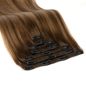 High Quality Wholesale 12A Russian Double Drawn Human Hair Extensions Clip Ins Human Hair Extensions Clip Ins