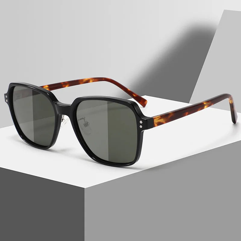 New Arrival TR90 Sun Glasses 2024 Custom Logo Square Sunglasses for Unisex Black PC Frame UV400 Lenses Wholesale Men Women
