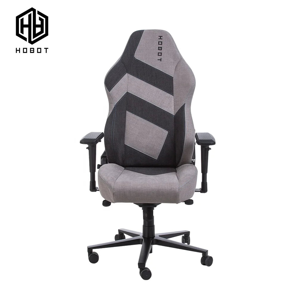High Back 4D Adjustable Gaming Chair for Heavy Users 350LBS Reinforced Base Fabric Covered Stainless Steel Frame Racing Office