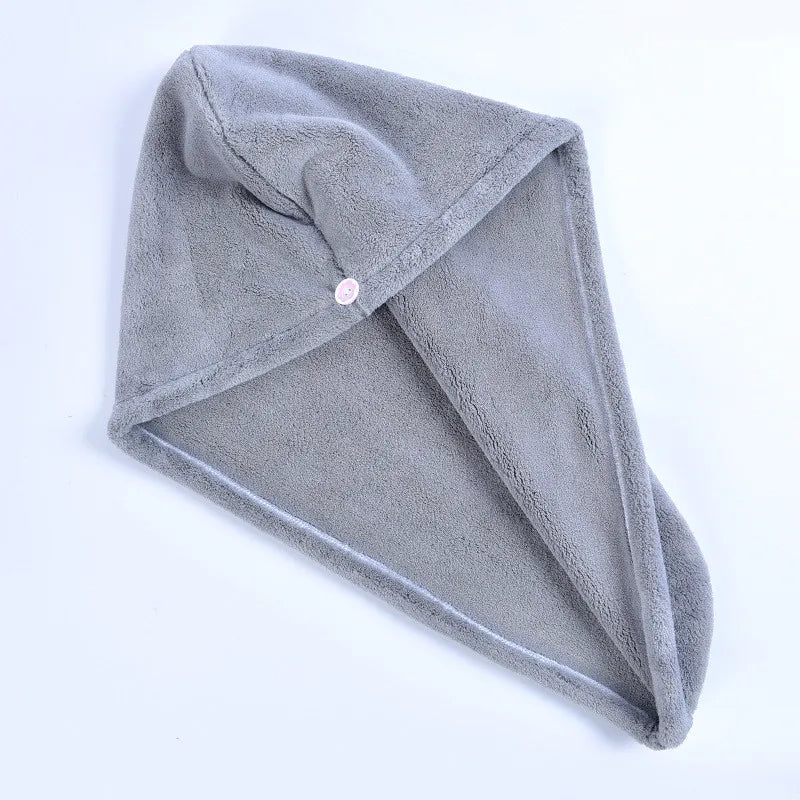 Dropshipping Super Absorbent Quick Dry Microfiber Hair Turban Towel Wrap for Women