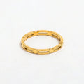 Joolim Jewelry Wholesale 18K Gold Plated Hollow Dainty Stainless Steel Ring for Women Ring