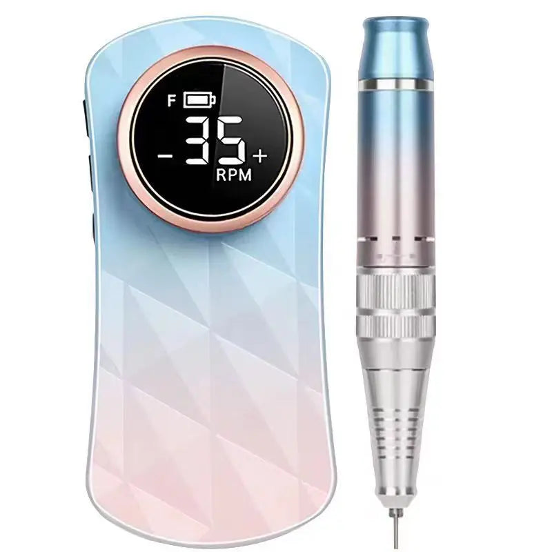 Professional Rechargeable Nail Drill Machine 35000RPM Portable Wireless Electric E File Nail Drill Customized Logo Newest Model