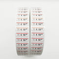 Pakistan High Quality Three Layer PP Adhesive Sticker Red Piggy Back Clothing Price Label