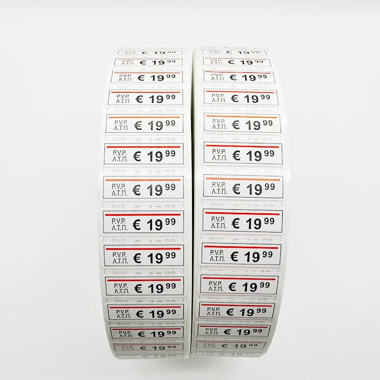 Pakistan High Quality Three Layer PP Adhesive Sticker Red Piggy Back Clothing Price Label