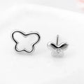 925 Real Sterling Silver Butterfly Asymmetry Stud Earrings Gold Plated Cute Fashion Jewelry for Women and Girls for Parties