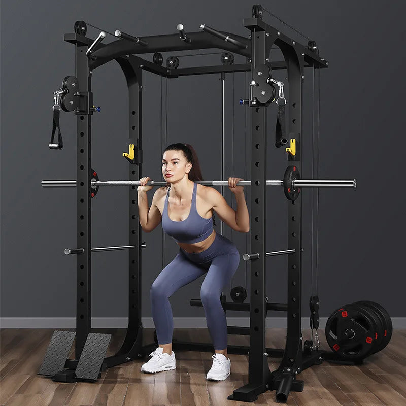 Wholesale Multi Functional Strength Training Squat Rack Smith Machine Power Rack