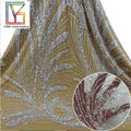African Bridal Lace Fabric 2023 Luxury Embroidery Glitter Crystal Sequin French Lace and Hand Beaded Wedding Dress Fabric