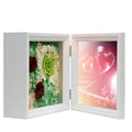 7*7\" Preserved Flower Frame Box Black White Walnut Fresh Flowers Photo Shadow Box Wood Frames for Valentine's Day Souvenir Gift