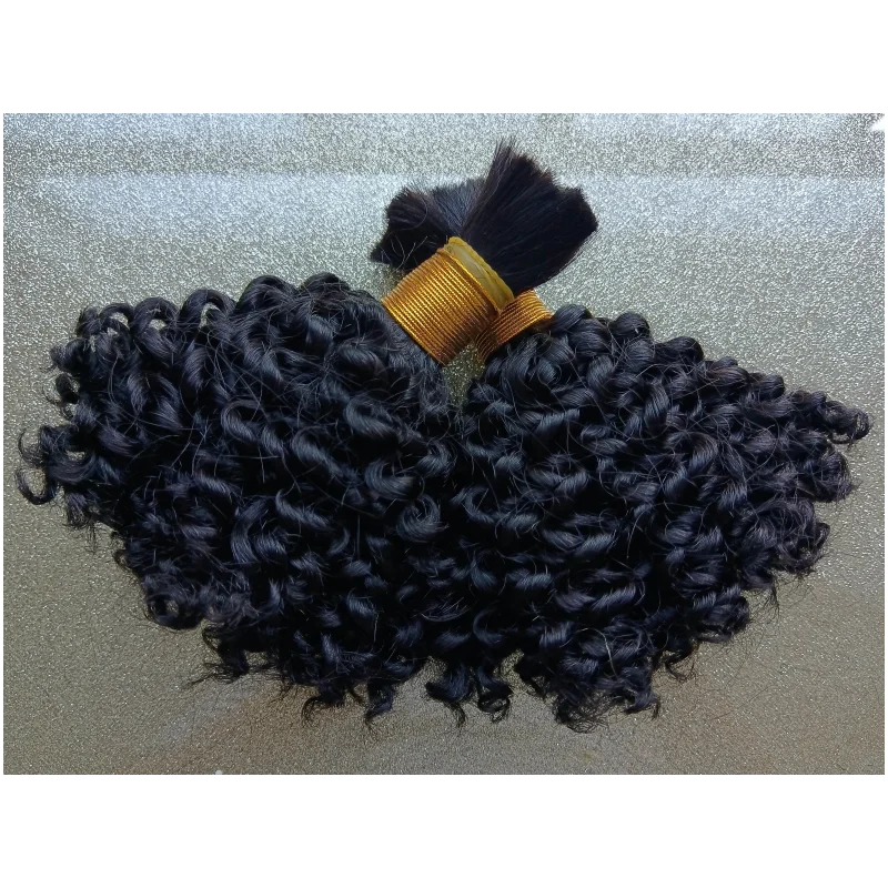 Wholesale 100% Human Hair Bulk Pre-Waved Curly Virgin Hair  Braids Various Water Wave Loose Wave Loose Deep Wave