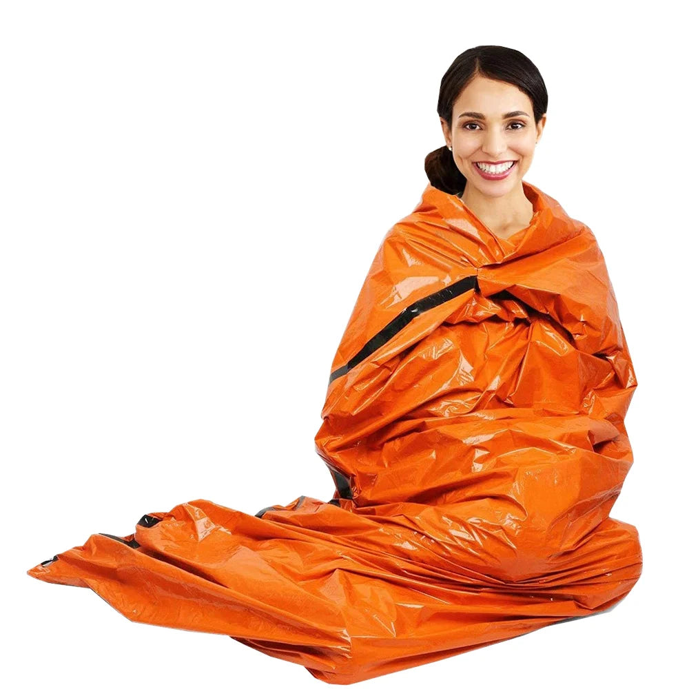 2024 Compact Waterproof Survival Bivy Thermal Emergency Sleeping Bag Unisex Adults Envelope Style Hiking Cold Weather Wholesale