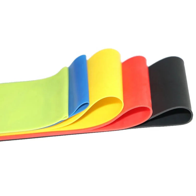 Exercise Leg Hip Circle TPE Heavy Duty Resistance Band Set-5-Piece Elastic Bands for Booty Workout