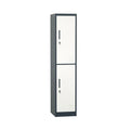 Customizable 2-Door Steel File Cabinet Durable Rust-Proof Metal Storage Vent Reinforced Frame for Bedroom School Warehouse Gym