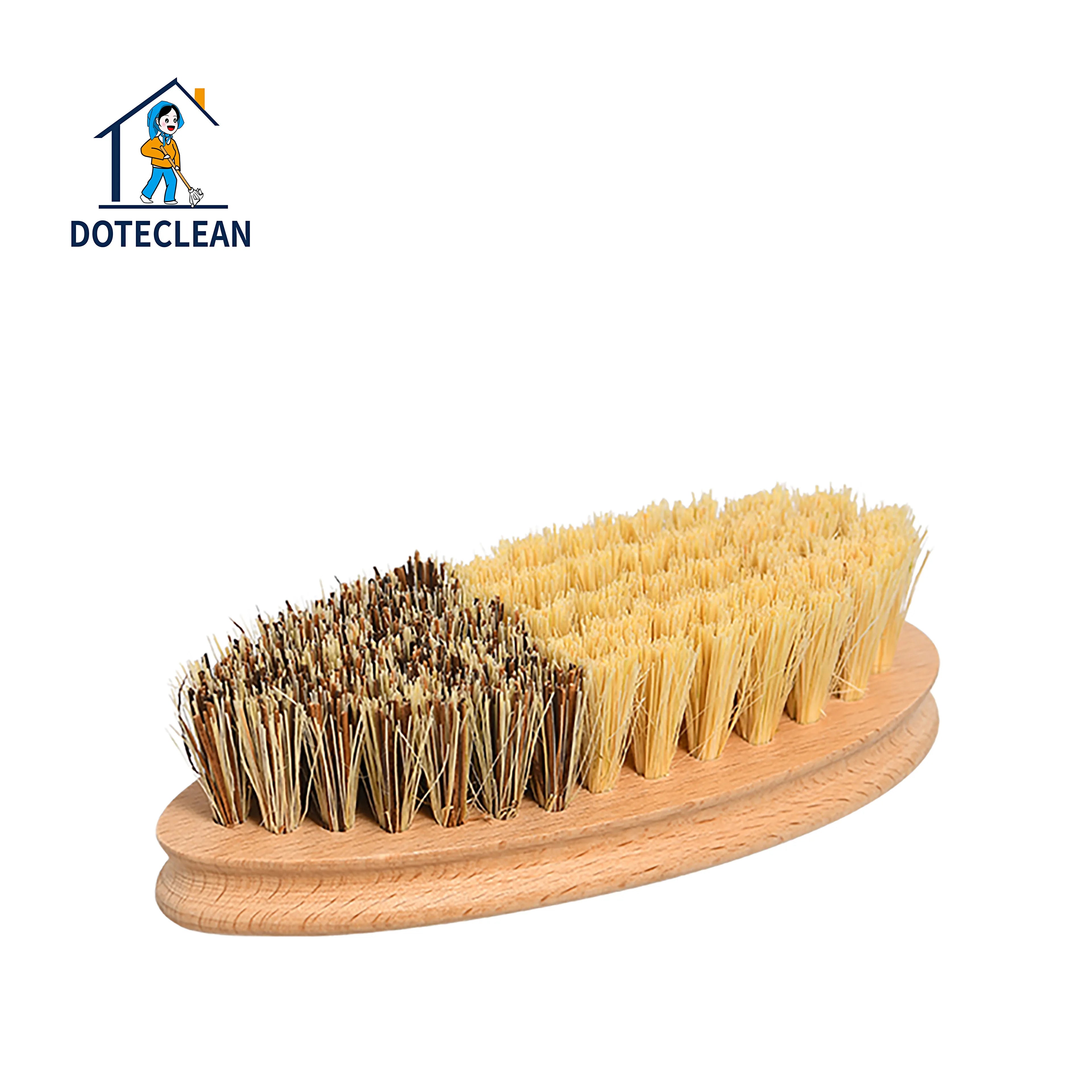 New Model Dish Washing and Brushing Pot Natural Wood Sisal Household Kitchen Supplies Coconut Brown  and Staining Brush