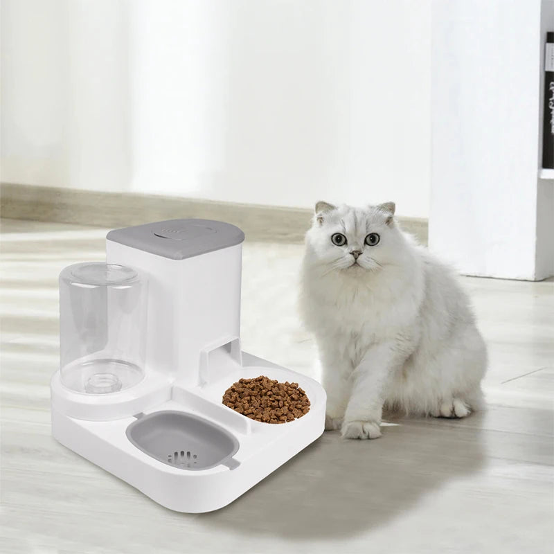 Automatic Large Capacity Dry and Wet Separation Pet Water Dispenser Plastic Food Feeder Water Bottles for Cats and Dogs