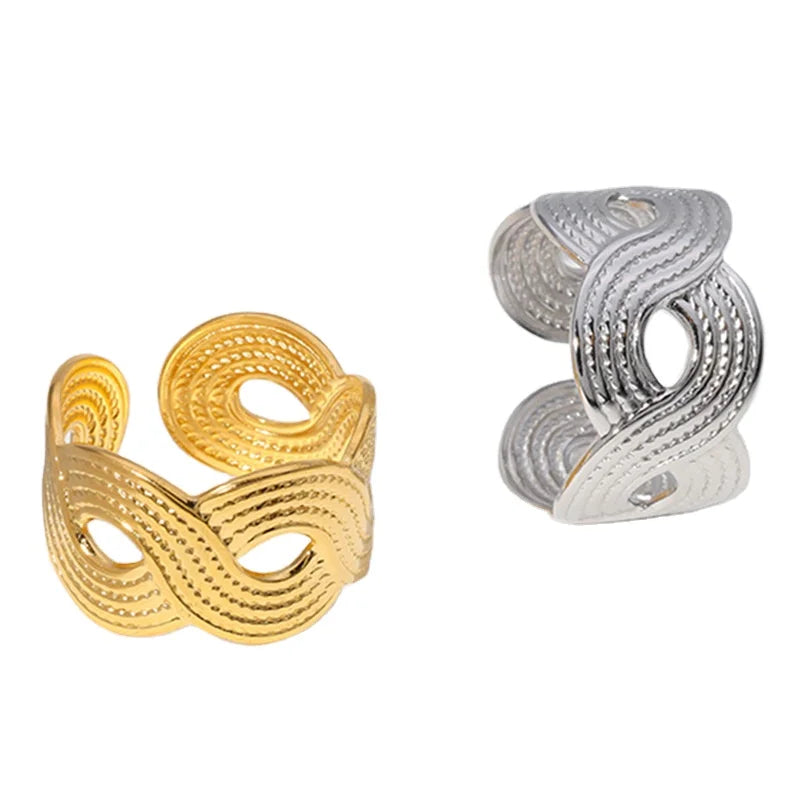 Beimai OEM Exaggerated Personalized Stainless Steel Adjustable Rings