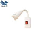 BOSINN LED Bulb with Switch Socket Lamp Holder E27/E26/E39 Universal Plug Elbow Pipe Bedside Night Lights 10-Year Warranty