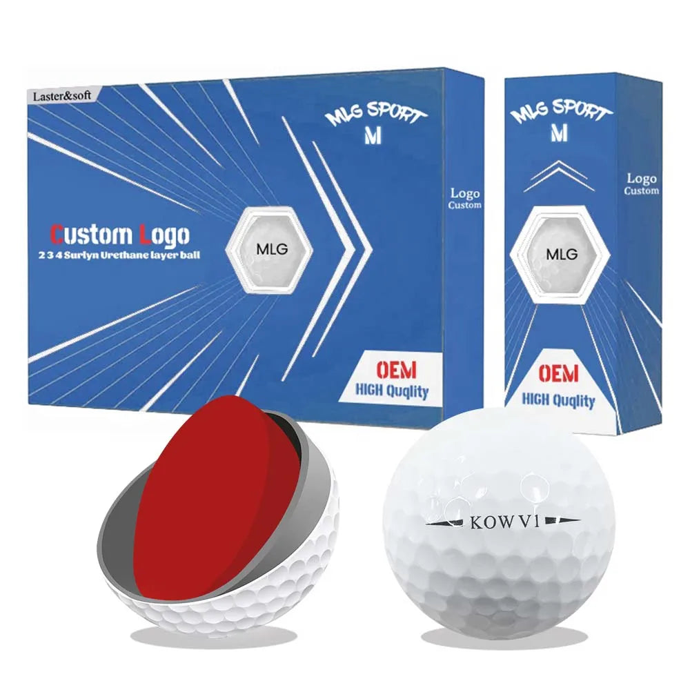 Qiangjian High-Elasticity Double-Layer for Golf Range Balls Model Golf Tee Hardness 80-90 Bulk Equipment Training