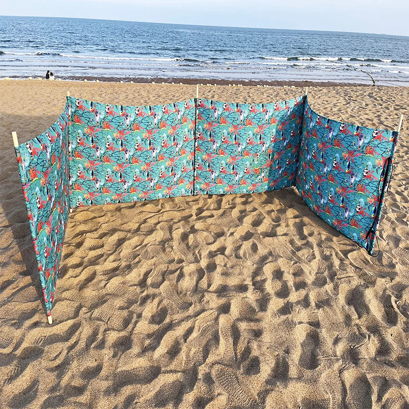 BR 2024 Hot Sale Soft Easy Dry Cotton Feeling Fabric Color-Optional Camping Wind Screen Wind Breaker Fence Nature Outdoor Beach
