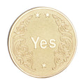 Gold Plated Coins Yes or No Lucky Coins Series Art Craft Challenge Coins