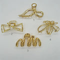 Korean Version Metal Large Simple Clip Shark Fancy Hair Accessories Clip Women Alloy Hair Claw