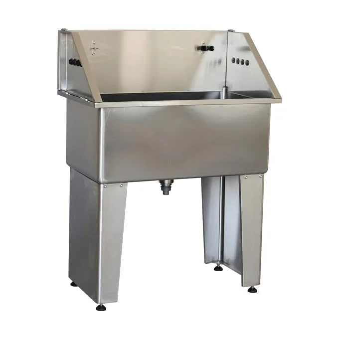 BTS90-ECO Economical Small Free-Standing Stainless Steel Bath Tub with Rounded Corner Eco-Friendly Design for Dog Bathing