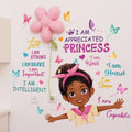 New Design Princess Inspirational Discourse Black Girl 3d butterfly Decoration Water Proof Stickers Home Decoration Wall Sticker
