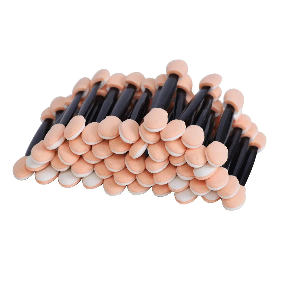 Disposable Dual Sided Eyeshadow Brush Sponge Tipped Oval Eye Shadow Makeup Applicator 5.5cm