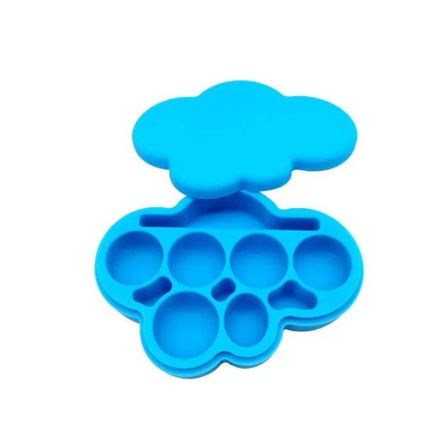 Big Cloud Style 7+1 Room Silicone Storage Container Case  Cosmetics Box