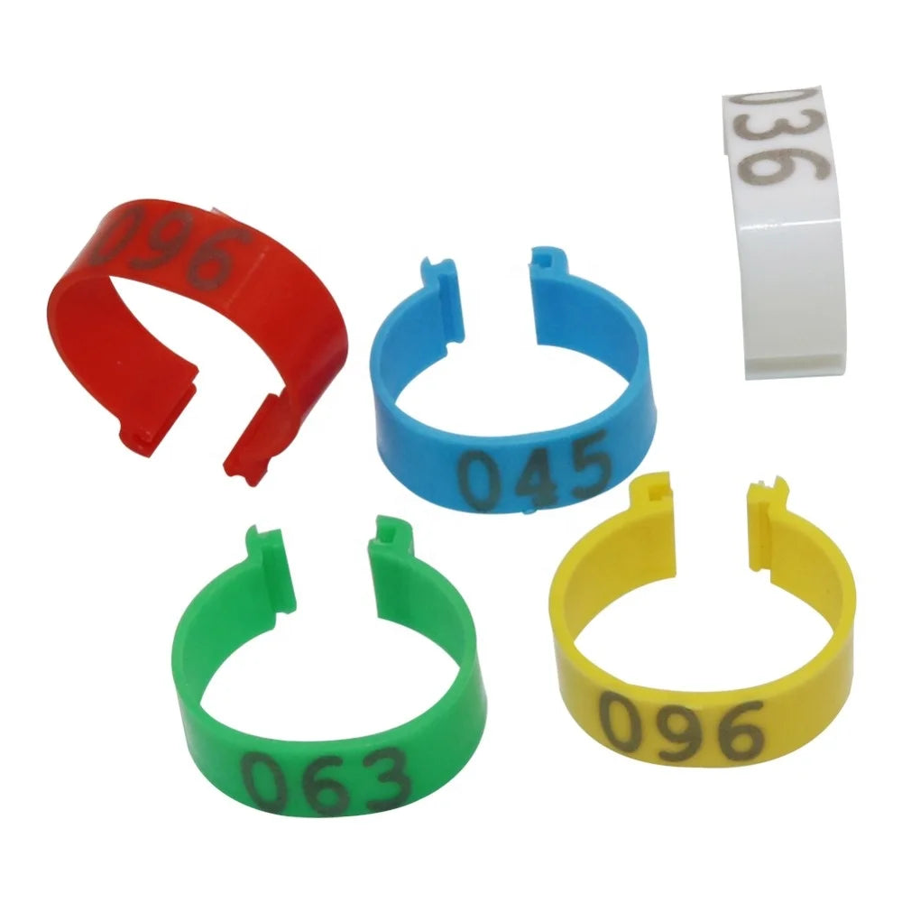 NO.1-100 Inner Diameter 2.5cm Chicken Leg Band Digital Clip Ring Poultry Chicken Rings