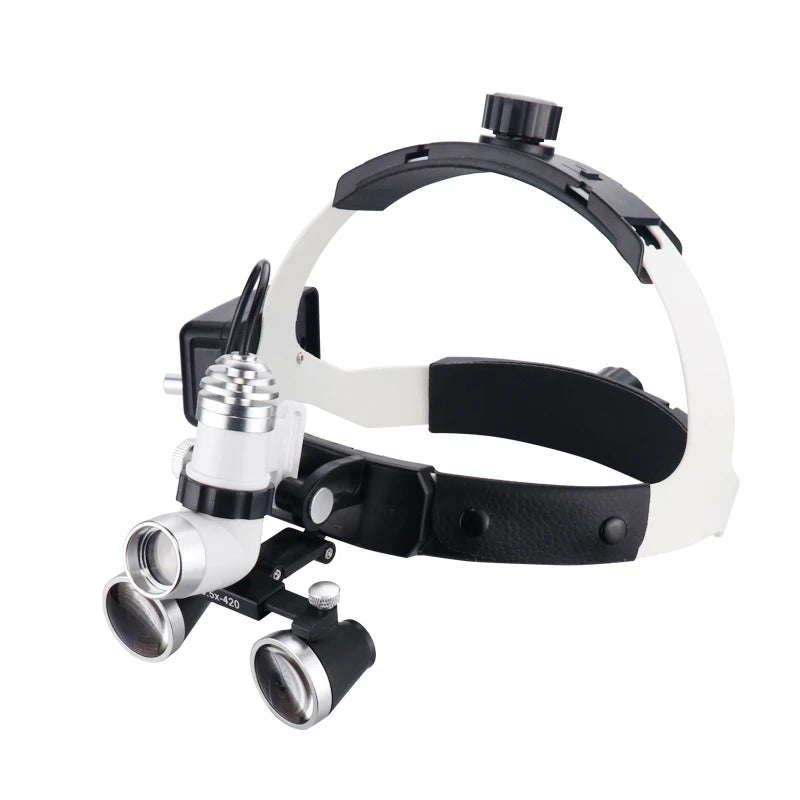 Wireless High Intensity Binocular Dental Head Light Lamp Headband LED Surgical Loupes