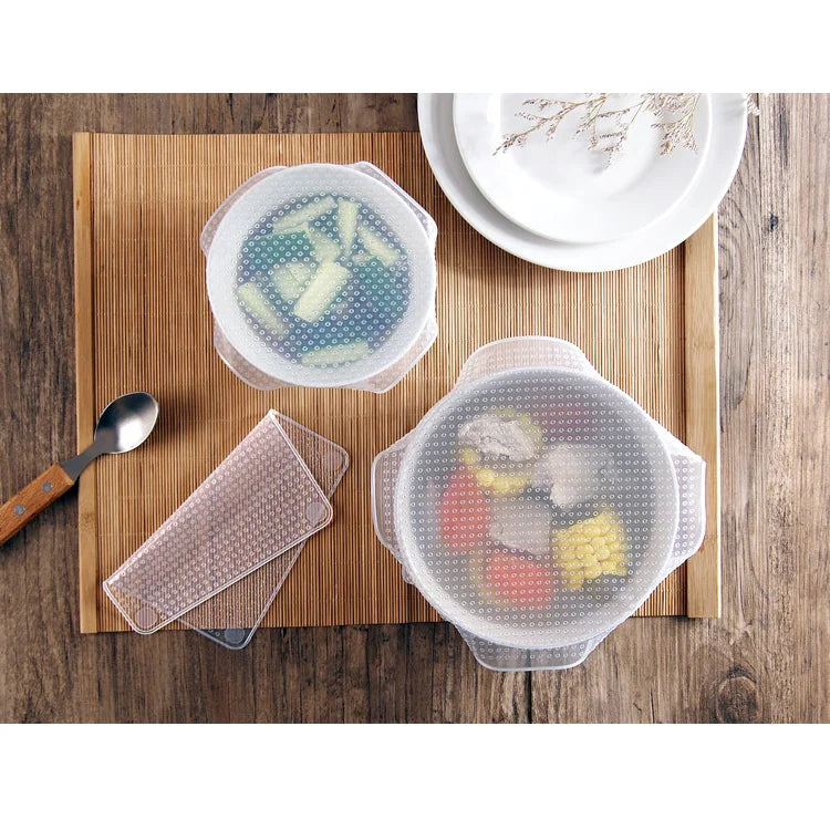 Reusable Custom Silicone Stretch Lids for Food Wrap Silicone Washable for Microwave