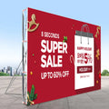 FEAMONT Aluminium Flagpole Quick-Display Indoor/Outdoor Foldable Pop-Up Banner Stand Tension Fabric Backdrop Stand