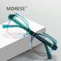 MORESE 2142 Kids' Fashionable Tr90 Glasses Frames Geometric Pattern Gradient Color Laser Cutting Reading with Thin Temple Frame