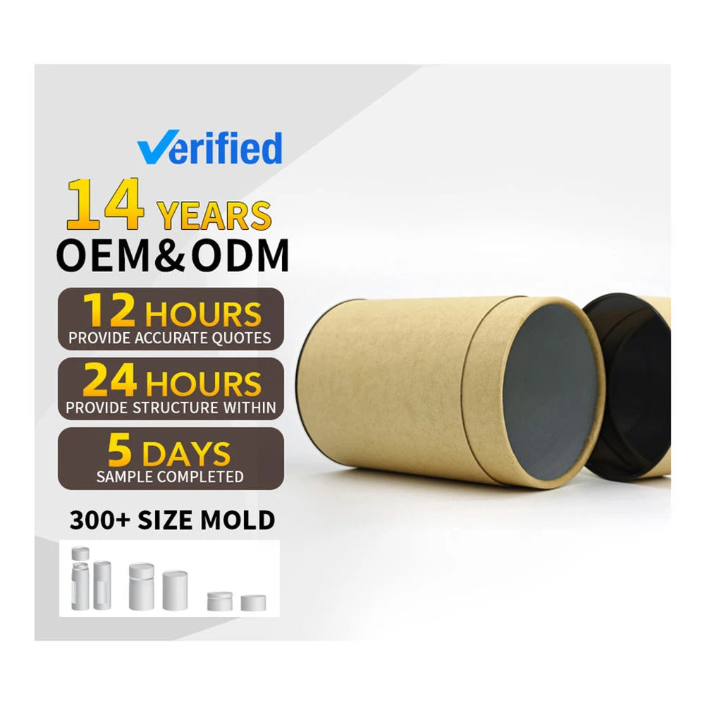 Custom Printed Creative Round Kraft Paper Tube Cookie Cartridge Recyclable Paper Can Candle Paper Tube Packaging