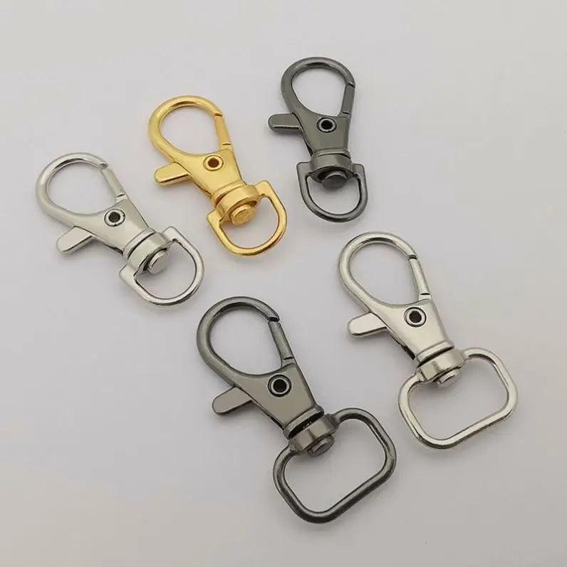 Manufacture High Quality Key Buckle Spring Snap Hook Metal Key Chains Bulk Lobster Clasp Round Swivel D Ring Keyring Accessories