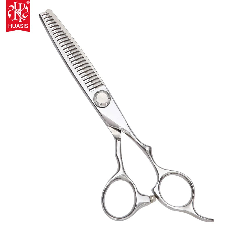 SG-613 Japan 440C Mirror Polished 61HRC Hardness Handmade Thinning Scissors 6.1inch 25 Teeth Trimming Texturizing Scissors 35%