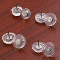 Non Skid Furniture Tacks Thickened Clear Plastic Nail Floor Protectors for Table and Chair Feet Durable Head with Pin