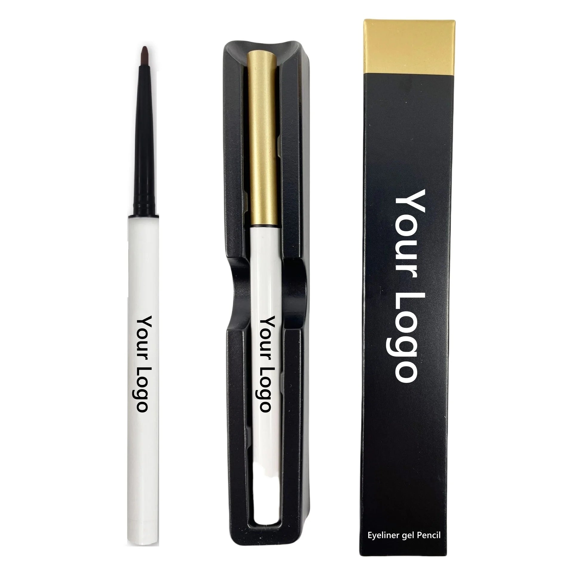 Wholesale Makeup Private Label Brown Black Red White Colorful Gel Eye Liner Pencil Waterproof Matte Eyeliner Gel