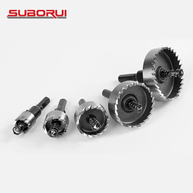 BORUI 12-80MM  Hole Saw Drill Bit Set HSS Hole Cutter for Stainless Steel Metal Iron Wood With Plastic Box