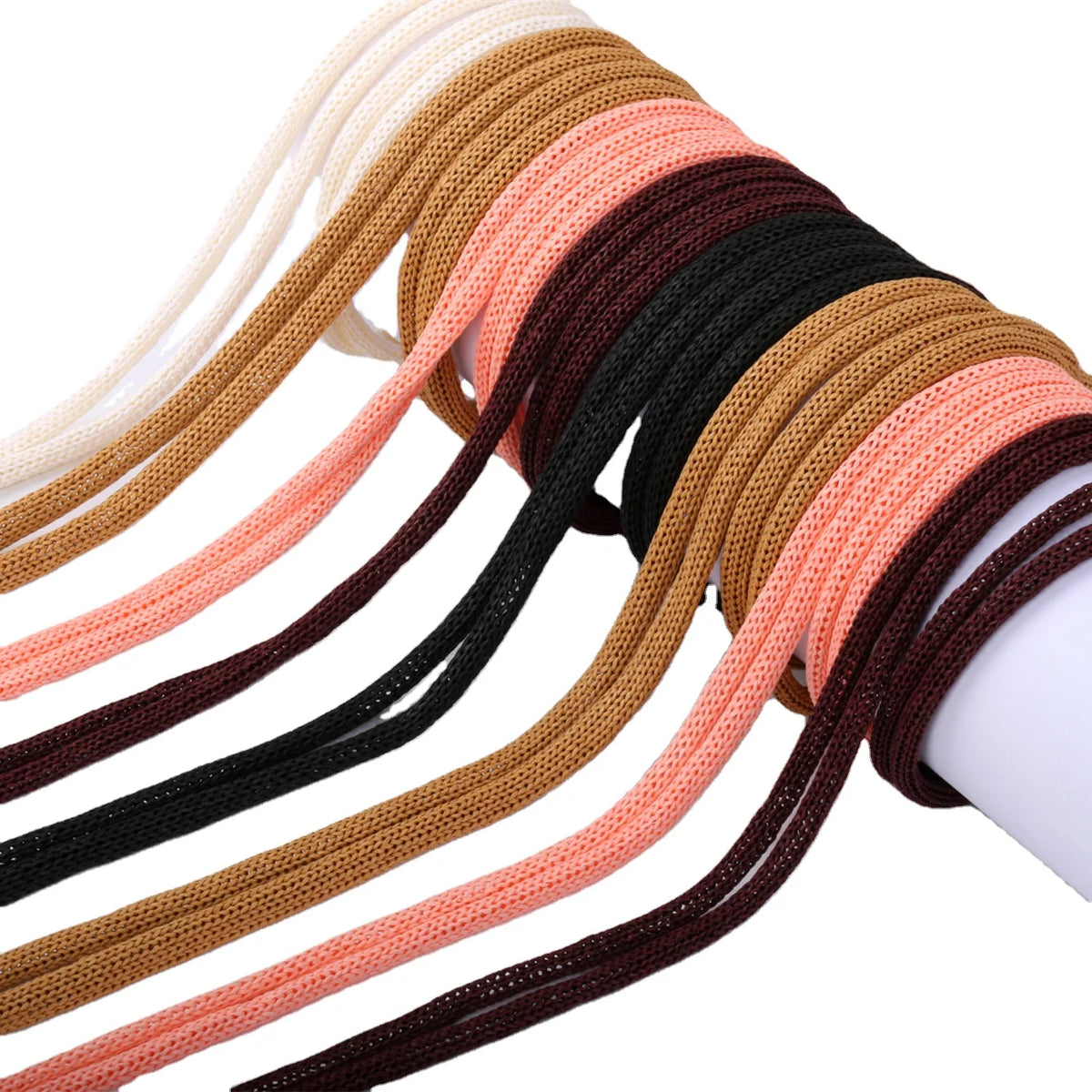 Free Samples Fashionable Biodegradable Knitted Paper Cord Fancy Paper Bag Handles