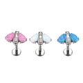 ASTM F136 Titanium Opal Bee Labret Stud Titanium Body Piercing Jewelry