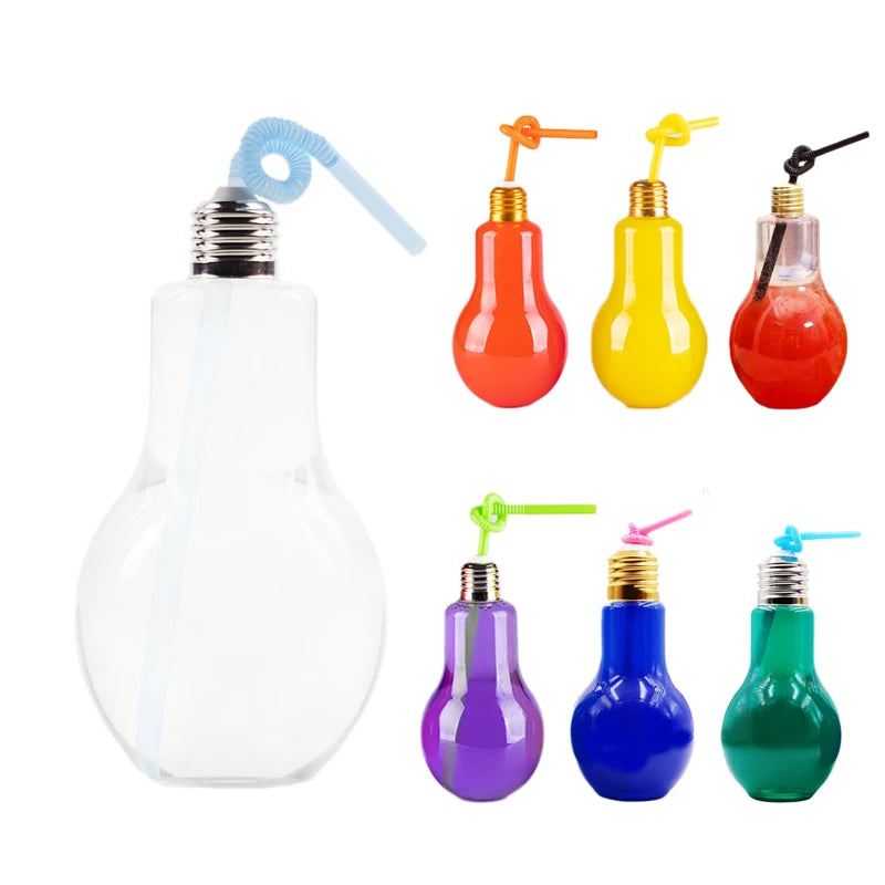 500ml Plastic Drinking Bottle Milk Tea Plastic Bottle Can Be Customized Capacity with Straw Drink Cup
