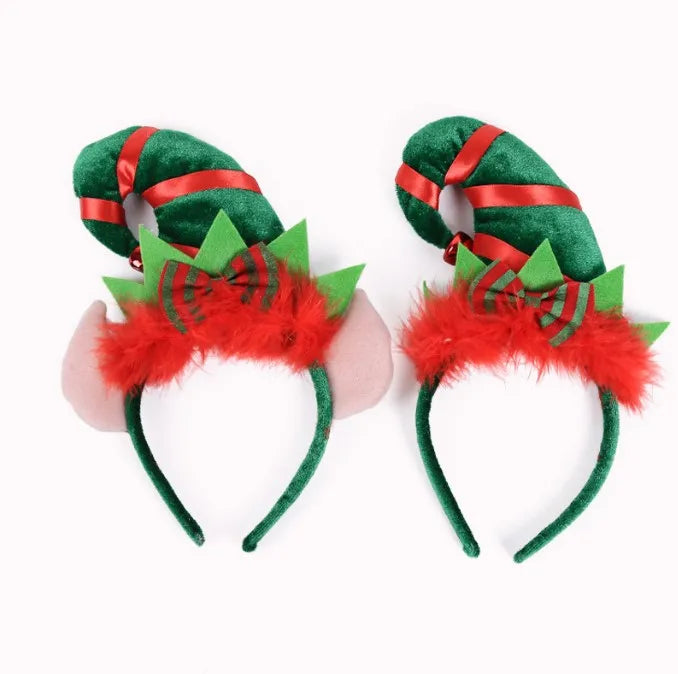 Christmas Headbands Santa Tree Elk Antlers Headband Kids Reindeer Ornaments Christmas Decorations Headband for Kid Hair Band