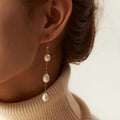 G3945 Wholesale Long Chain Natural Freshwater Pearl Drop Earring Bridal Bridesmaids Wedding Women Earrings Fashion Jewelry