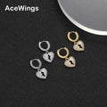 E020  Bling Bling CZ Charm Earrings Brass Setting Zircon Drop Earrings Hip Hop Bling Blilng Iced Out