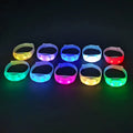 Remote Controlled Led Wristband Programmed Adjustable Sizes Led Bracelet Music Control RGB Color Party Led Bracelet