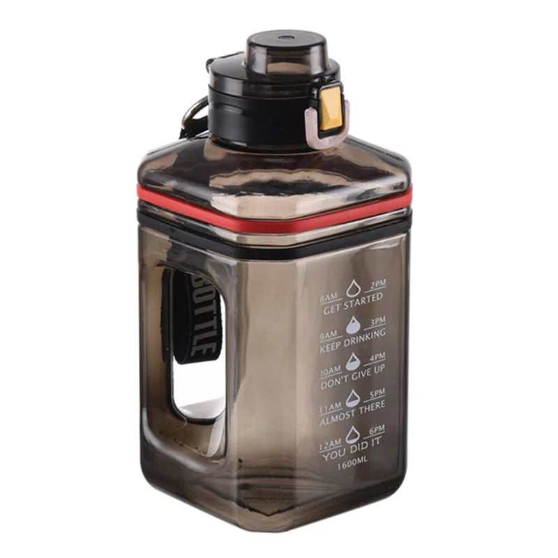 Half a Gallon Thicken Square 2.2 L Water Bottle BPA Free Large 77 oz Leak Proof for  Bodybuilding Gallon Jug Gym