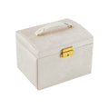 New Wholesale Custom Logo White Plush Suewe Large Jewelry Boxes Drawer Mirror Big Velvet Big Jewellery Ring Necklace Gift Case