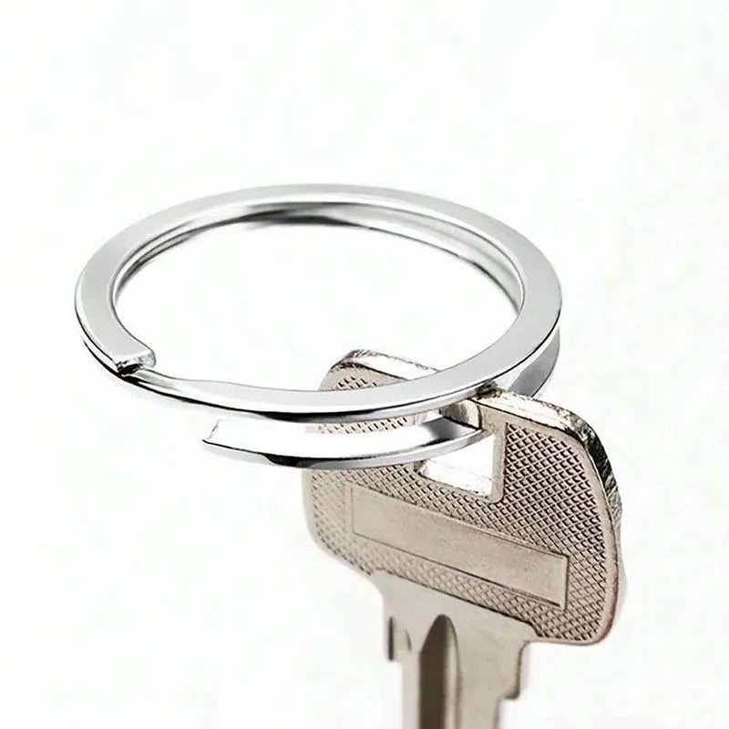 Wholesale 1.5X25mm Metal Ring With Nickel Plating Metal Key Ring Hook Silver Color Fishing Solid Round Ring